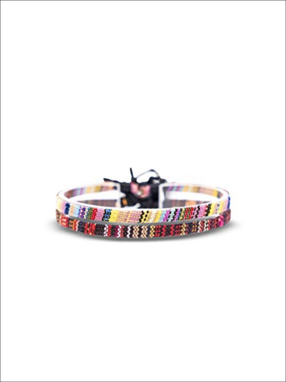 Boho Surfer Bracelets Set of 2 Handmade Cotton Adjustable Waterproof